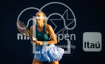 2023-03-27 - Petra Kvitova of the Czech Republic in action during the fourth round of the 2023 Miami Open, WTA 1000 tennis tournament on March 27, 2023 in Miami, USA - TENNIS - WTA - 2023 MIAMI OPEN - INTERNATIONALS - TENNIS