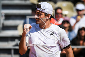 2023-04-08 - Giulio ZEPPIERI of Italia celebrates his point during the Rolex Monte-Carlo, ATP Masters 1000 tennis event on April 8, 2023 at Monte-Carlo Country Club in Roquebrune Cap Martin, France - TENNIS - ROLEX MONTE CARLO MASTERS 2023 - INTERNATIONALS - TENNIS