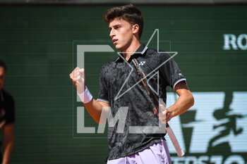 2023-04-08 - Luca NARDI of Italia celebrates his point during the Rolex Monte-Carlo, ATP Masters 1000 tennis event on April 8, 2023 at Monte-Carlo Country Club in Roquebrune Cap Martin, France - TENNIS - ROLEX MONTE CARLO MASTERS 2023 - INTERNATIONALS - TENNIS