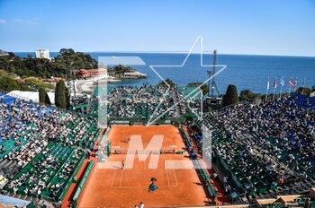 2023-04-08 - General view during the Rolex Monte-Carlo, ATP Masters 1000 tennis event on April 8, 2023 at Monte-Carlo Country Club in Roquebrune Cap Martin, France - TENNIS - ROLEX MONTE CARLO MASTERS 2023 - INTERNATIONALS - TENNIS