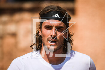 2023-04-09 - Stefanos TSITSIPAS of Greece during the Rolex Monte-Carlo, ATP Masters 1000 tennis event on April 9, 2023 at Monte-Carlo Country Club in Roquebrune Cap Martin, France - TENNIS - ROLEX MONTE CARLO MASTERS 2023 - INTERNATIONALS - TENNIS