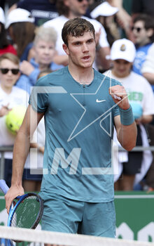 2023-04-10 - Jack Draper of Great Britain celebrates his first round victory during the Rolex Monte-Carlo Masters 2023, an ATP Masters 1000 tennis event on April 10, 2023 at Monte-Carlo Country Club in Roquebrune Cap Martin, France - TENNIS - ROLEX MONTE CARLO MASTERS 2023 - INTERNATIONALS - TENNIS