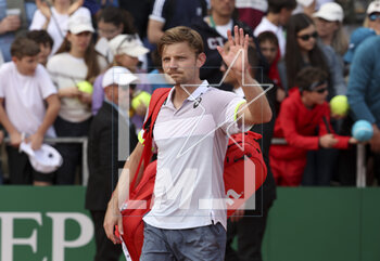 2023-04-10 - David Goffin of Belgium salutes the fans after his first round defeat during the Rolex Monte-Carlo Masters 2023, an ATP Masters 1000 tennis event on April 10, 2023 at Monte-Carlo Country Club in Roquebrune Cap Martin, France - TENNIS - ROLEX MONTE CARLO MASTERS 2023 - INTERNATIONALS - TENNIS