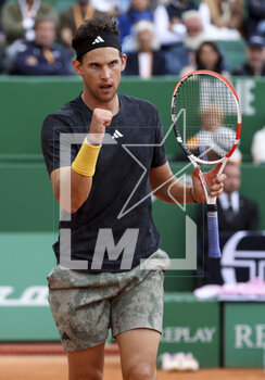 2023-04-10 - Dominic Thiem of Austria during day 2 of the Rolex Monte-Carlo Masters 2023, an ATP Masters 1000 tennis event on April 10, 2023 at Monte-Carlo Country Club in Roquebrune Cap Martin, France - TENNIS - ROLEX MONTE CARLO MASTERS 2023 - INTERNATIONALS - TENNIS