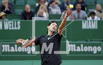 2023-04-10 - Dominic Thiem of Austria during day 2 of the Rolex Monte-Carlo Masters 2023, an ATP Masters 1000 tennis event on April 10, 2023 at Monte-Carlo Country Club in Roquebrune Cap Martin, France - TENNIS - ROLEX MONTE CARLO MASTERS 2023 - INTERNATIONALS - TENNIS