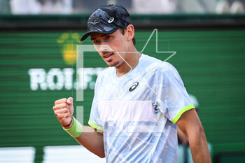 2023-04-10 - Alex DE MINAUR of Australia celebrates his point during the Rolex Monte-Carlo, ATP Masters 1000 tennis event on April 10, 2023 at Monte-Carlo Country Club in Roquebrune Cap Martin, France - TENNIS - ROLEX MONTE CARLO MASTERS 2023 - INTERNATIONALS - TENNIS