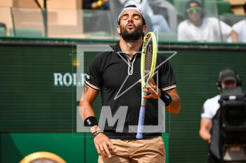 2023-04-10 - Matteo BERRETTINI of Italia looks dejected during the Rolex Monte-Carlo, ATP Masters 1000 tennis event on April 10, 2023 at Monte-Carlo Country Club in Roquebrune Cap Martin, France - TENNIS - ROLEX MONTE CARLO MASTERS 2023 - INTERNATIONALS - TENNIS