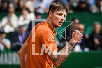 2023-04-11 - Alexander BUBLIK of Kazakhstan celebrates his point during the Rolex Monte-Carlo, ATP Masters 1000 tennis event on April 11, 2023 at Monte-Carlo Country Club in Roquebrune Cap Martin, France - TENNIS - ROLEX MONTE CARLO MASTERS 2023 - INTERNATIONALS - TENNIS