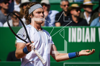 2023-04-11 - Andrey RUBLEV of Russia looks dejected during the Rolex Monte-Carlo, ATP Masters 1000 tennis event on April 11, 2023 at Monte-Carlo Country Club in Roquebrune Cap Martin, France - TENNIS - ROLEX MONTE CARLO MASTERS 2023 - INTERNATIONALS - TENNIS