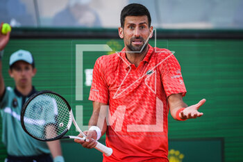 2023-04-11 - Novak DJOKOVIC of Serbia looks dejected during the Rolex Monte-Carlo, ATP Masters 1000 tennis event on April 11, 2023 at Monte-Carlo Country Club in Roquebrune Cap Martin, France - TENNIS - ROLEX MONTE CARLO MASTERS 2023 - INTERNATIONALS - TENNIS