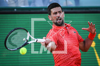 2023-04-11 - Novak DJOKOVIC of Serbia during the Rolex Monte-Carlo, ATP Masters 1000 tennis event on April 11, 2023 at Monte-Carlo Country Club in Roquebrune Cap Martin, France - TENNIS - ROLEX MONTE CARLO MASTERS 2023 - INTERNATIONALS - TENNIS