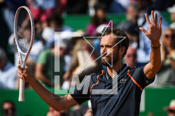 2023-04-12 - Daniil MEDVEDEV of Russia celebrates his victory during the Rolex Monte-Carlo, ATP Masters 1000 tennis event on April 12, 2023 at Monte-Carlo Country Club in Roquebrune Cap Martin, France - TENNIS - ROLEX MONTE CARLO MASTERS 2023 - INTERNATIONALS - TENNIS