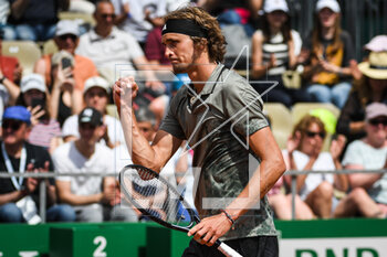 2023-04-12 - Alexander ZVEREV of Germany celebrates his point during the Rolex Monte-Carlo, ATP Masters 1000 tennis event on April 12, 2023 at Monte-Carlo Country Club in Roquebrune Cap Martin, France - TENNIS - ROLEX MONTE CARLO MASTERS 2023 - INTERNATIONALS - TENNIS