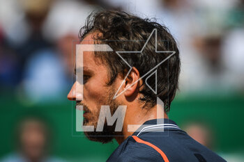 2023-04-12 - Daniil MEDVEDEV of Russia during the Rolex Monte-Carlo, ATP Masters 1000 tennis event on April 12, 2023 at Monte-Carlo Country Club in Roquebrune Cap Martin, France - TENNIS - ROLEX MONTE CARLO MASTERS 2023 - INTERNATIONALS - TENNIS