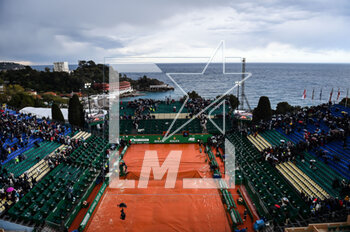 2023-04-13 - General view during the Rolex Monte-Carlo, ATP Masters 1000 tennis event on April 13, 2023 at Monte-Carlo Country Club in Roquebrune Cap Martin, France - TENNIS - ROLEX MONTE CARLO MASTERS 2023 - INTERNATIONALS - TENNIS
