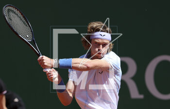 2023-04-13 - Andrey Rublev of Russia during day 5 of the Rolex Monte-Carlo Masters 2023, an ATP Masters 1000 tennis event on April 13, 2023 at Monte-Carlo Country Club in Roquebrune Cap Martin, France - TENNIS - ROLEX MONTE CARLO MASTERS 2023 - INTERNATIONALS - TENNIS