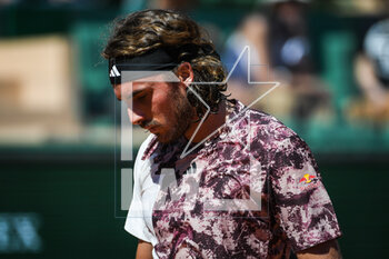 2023-04-14 - Stefanos TSITSIPAS of Greece looks dejected during the Rolex Monte-Carlo, ATP Masters 1000 tennis event on April 14, 2023 at Monte-Carlo Country Club in Roquebrune Cap Martin, France - TENNIS - ROLEX MONTE CARLO MASTERS 2023 - INTERNATIONALS - TENNIS