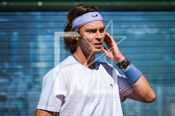 2023-04-14 - Andrey RUBLEV of Russia during the Rolex Monte-Carlo, ATP Masters 1000 tennis event on April 14, 2023 at Monte-Carlo Country Club in Roquebrune Cap Martin, France - TENNIS - ROLEX MONTE CARLO MASTERS 2023 - INTERNATIONALS - TENNIS