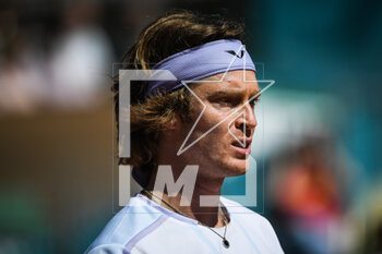 2023-04-14 - Andrey RUBLEV of Russia during the Rolex Monte-Carlo, ATP Masters 1000 tennis event on April 14, 2023 at Monte-Carlo Country Club in Roquebrune Cap Martin, France - TENNIS - ROLEX MONTE CARLO MASTERS 2023 - INTERNATIONALS - TENNIS