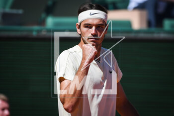 2023-04-14 - Taylor FRITZ of United States celebrates his point during the Rolex Monte-Carlo, ATP Masters 1000 tennis event on April 14, 2023 at Monte-Carlo Country Club in Roquebrune Cap Martin, France - TENNIS - ROLEX MONTE CARLO MASTERS 2023 - INTERNATIONALS - TENNIS
