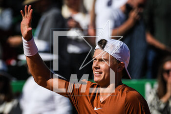 2023-04-14 - Holger RUNE of Denmark celebrates his victory during the Rolex Monte-Carlo, ATP Masters 1000 tennis event on April 14, 2023 at Monte-Carlo Country Club in Roquebrune Cap Martin, France - TENNIS - ROLEX MONTE CARLO MASTERS 2023 - INTERNATIONALS - TENNIS
