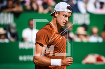 2023-04-14 - Holger RUNE of Denmark celebrates his point during the Rolex Monte-Carlo, ATP Masters 1000 tennis event on April 14, 2023 at Monte-Carlo Country Club in Roquebrune Cap Martin, France - TENNIS - ROLEX MONTE CARLO MASTERS 2023 - INTERNATIONALS - TENNIS