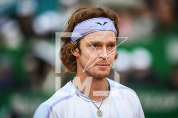 2023-04-15 - Andrey RUBLEV of Russia during the Rolex Monte-Carlo, ATP Masters 1000 tennis event on April 15, 2023 at Monte-Carlo Country Club in Roquebrune Cap Martin, France - TENNIS - ROLEX MONTE CARLO MASTERS 2023 - INTERNATIONALS - TENNIS