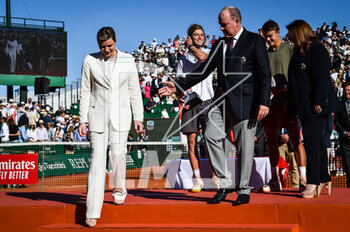 2023-04-16 - Princess Charlene of Monaco and Prince Albert II of Monaco during the Rolex Monte-Carlo, ATP Masters 1000 tennis event on April 16, 2023 at Monte-Carlo Country Club in Roquebrune Cap Martin, France - TENNIS - ROLEX MONTE CARLO MASTERS 2023 - INTERNATIONALS - TENNIS