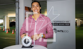 2023-04-17 - Caroline Garcia of France does the Porsche Driving Challenge at the 2023 Porsche Tennis Grand Prix, WTA 500 tennis tournament on April 17, 2023 in Stuttgart, Germany - TENNIS - WTA - 2023 PORSCHE TENNIS GRAND PRIX - INTERNATIONALS - TENNIS