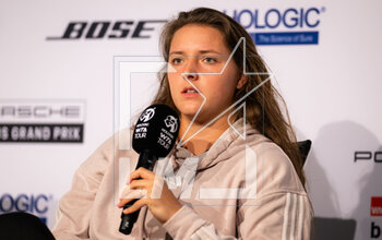 2023-04-17 - Jule Niemeier of Germany talks to the media at the 2023 Porsche Tennis Grand Prix, WTA 500 tennis tournament on April 17, 2023 in Stuttgart, Germany - TENNIS - WTA - 2023 PORSCHE TENNIS GRAND PRIX - INTERNATIONALS - TENNIS