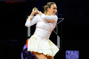 2023-04-20 - Donna Vekic of Croatia in action during the second round of the 2023 Porsche Tennis Grand Prix, WTA 500 tennis tournament on April 20, 2023 in Stuttgart, Germany - TENNIS - WTA - 2023 PORSCHE TENNIS GRAND PRIX - INTERNATIONALS - TENNIS