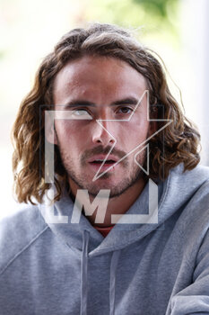 2023-04-25 - Stefanos Tsitsipas of Greece talks to the media during the Mutua Madrid Open 2023, Masters 1000 tennis tournament on April 25, 2023 at Caja Magica in Madrid, Spain - TENNIS - MUTUA MADRID OPEN 2023 - INTERNATIONALS - TENNIS