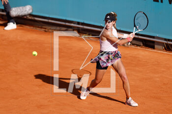 2023-04-25 - Irene Burillo of Spain in action against Emiliana Arango of Colombia during the Mutua Madrid Open 2023, Masters 1000 tennis tournament on April 25, 2023 at Caja Magica in Madrid, Spain - TENNIS - MUTUA MADRID OPEN 2023 - INTERNATIONALS - TENNIS