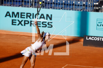 2023-04-25 - Emiliana Arango of Colombia in action against Irene Burillo of Spain during the Mutua Madrid Open 2023, Masters 1000 tennis tournament on April 25, 2023 at Caja Magica in Madrid, Spain - TENNIS - MUTUA MADRID OPEN 2023 - INTERNATIONALS - TENNIS