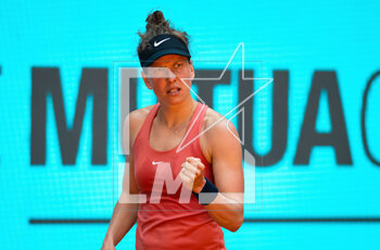 2023-04-25 - Barbora Stryocva of the Czech Republic in action during the first round of the Mutua Madrid Open 2023, Masters 1000 tennis tournament on April 25, 2023 at Caja Magica in Madrid, Spain - TENNIS - MUTUA MADRID OPEN 2023 - INTERNATIONALS - TENNIS