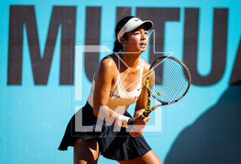 2023-04-26 - Alexandra Eala of the Philippines in action during the first round of the Mutua Madrid Open 2023, Masters 1000 tennis tournament on April 26, 2023 at Caja Magica in Madrid, Spain - TENNIS - MUTUA MADRID OPEN 2023 - INTERNATIONALS - TENNIS