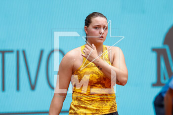 2023-04-27 - Jule Niemeier of Germany in action against Petra Kvitova of Czech Republic during the Mutua Madrid Open 2023, Masters 1000 tennis tournament on April 27, 2023 at Caja Magica in Madrid, Spain - TENNIS - MUTUA MADRID OPEN 2023 - INTERNATIONALS - TENNIS