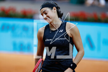 2023-04-29 - Caroline Garcia of France in action against Mayar Sherif of Egypt during the Mutua Madrid Open 2023, Masters 1000 tennis tournament on April 29, 2023 at Caja Magica in Madrid, Spain - TENNIS - MUTUA MADRID OPEN 2023 - INTERNATIONALS - TENNIS