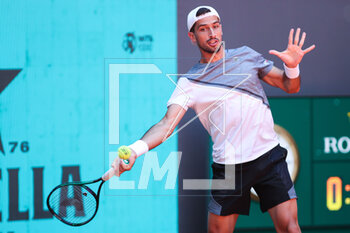 2023-05-01 - Pedro Cachin of Argentina in action against Frances Tiafoe of United States during the Mutua Madrid Open 2023, Masters 1000 tennis tournament on May 1, 2023 at Caja Magica in Madrid, Spain - TENNIS - MUTUA MADRID OPEN 2023 - INTERNATIONALS - TENNIS