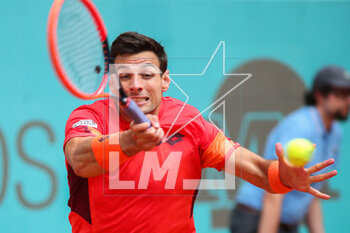 2023-05-01 - Bernabe Zapata of Spain in action against Roman Safiullin of Russia during the Mutua Madrid Open 2023, Masters 1000 tennis tournament on May 1, 2023 at Caja Magica in Madrid, Spain - TENNIS - MUTUA MADRID OPEN 2023 - INTERNATIONALS - TENNIS