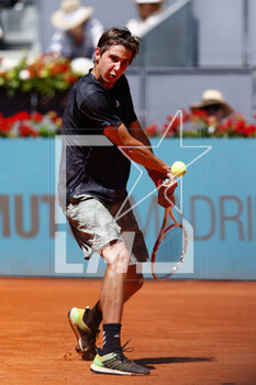 2023-05-01 - Alexander Schevchenko of Russia in action against Daniil Medvedev of Russia during the Mutua Madrid Open 2023, Masters 1000 tennis tournament on May 1, 2023 at Caja Magica in Madrid, Spain - TENNIS - MUTUA MADRID OPEN 2023 - INTERNATIONALS - TENNIS