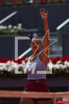 2023-05-02 - Aryna Sabalenka (Blr) during the Mutua Madrid Open 2023, Masters 1000 tennis tournament on May 2, 2023 at Caja Magica in Madrid, Spain - TENNIS - MUTUA MADRID OPEN 2023 - INTERNATIONALS - TENNIS