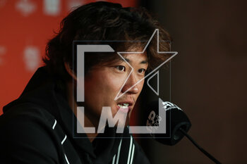 2023-05-02 - Zhizhen Zhang of China speaks to the media during the Mutua Madrid Open 2023, Masters 1000 tennis tournament on May 2, 2023 at Caja Magica in Madrid, Spain - TENNIS - MUTUA MADRID OPEN 2023 - INTERNATIONALS - TENNIS