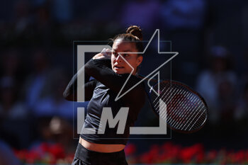 2023-05-04 - Aryna Sabalenka (Blr) in action against Maria Sakkari (Gre) during the Mutua Madrid Open 2023, Masters 1000 tennis tournament on May 4, 2023 at Caja Magica in Madrid, Spain - TENNIS - MUTUA MADRID OPEN 2023 - INTERNATIONALS - TENNIS