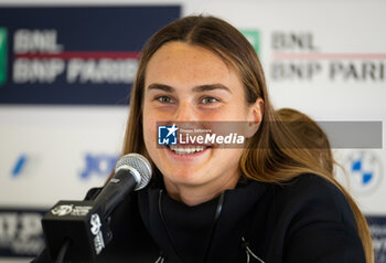 2023-05-09 - Aryna Sabalenka of Belarus during Media Day at the 2023 Internazionali BNL d’Italia, Masters 1000 tennis tournament on May 9, 2023 at Foro Italico in Rome, Italy - TENNIS - 2023 INTERNAZIONALI BNL D'ITALIA - INTERNATIONALS - TENNIS