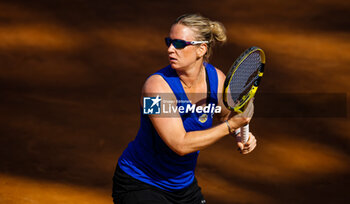2023-05-09 - Ysaline Bonaventure of Belgium in action during the final qualifications round of the 2023 Internazionali BNL d’Italia, Masters 1000 tennis tournament on May 9, 2023 at Foro Italico in Rome, Italy - TENNIS - 2023 INTERNAZIONALI BNL D'ITALIA - INTERNATIONALS - TENNIS