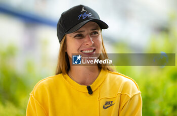 2023-05-08 - Elina Svitolina of Ukraine during a TV interview ahead of the 2023 Internazionali BNL d’Italia, Masters 1000 tennis tournament on May 8, 2023 at Foro Italico in Rome, Italy - TENNIS - 2023 INTERNAZIONALI BNL D'ITALIA - INTERNATIONALS - TENNIS