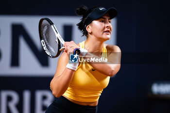 2023-05-12 - Bianca Andreescu of Canada in action against Marketa Vondrousova of the Czech Republic during the second round of the 2023 Internazionali BNL d’Italia, Masters 1000 tennis tournament on May 12, 2023 at Foro Italico in Rome, Italy - TENNIS - 2023 INTERNAZIONALI BNL D'ITALIA - INTERNATIONALS - TENNIS