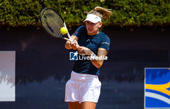 2023-05-12 - Jil Teichmann of Switzerland in action during the second round of 2023 Internazionali BNL d’Italia, Masters 1000 tennis tournament on May 12, 2023 at Foro Italico in Rome, Italy - TENNIS - 2023 INTERNAZIONALI BNL D'ITALIA - INTERNATIONALS - TENNIS