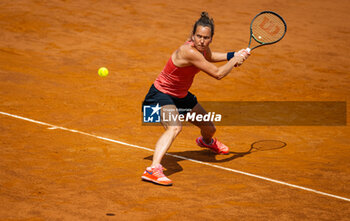 2023-05-12 - Barbora Stryocva of the Czech Republic in action during the second round of 2023 Internazionali BNL d’Italia, Masters 1000 tennis tournament on May 12, 2023 at Foro Italico in Rome, Italy - TENNIS - 2023 INTERNAZIONALI BNL D'ITALIA - INTERNATIONALS - TENNIS